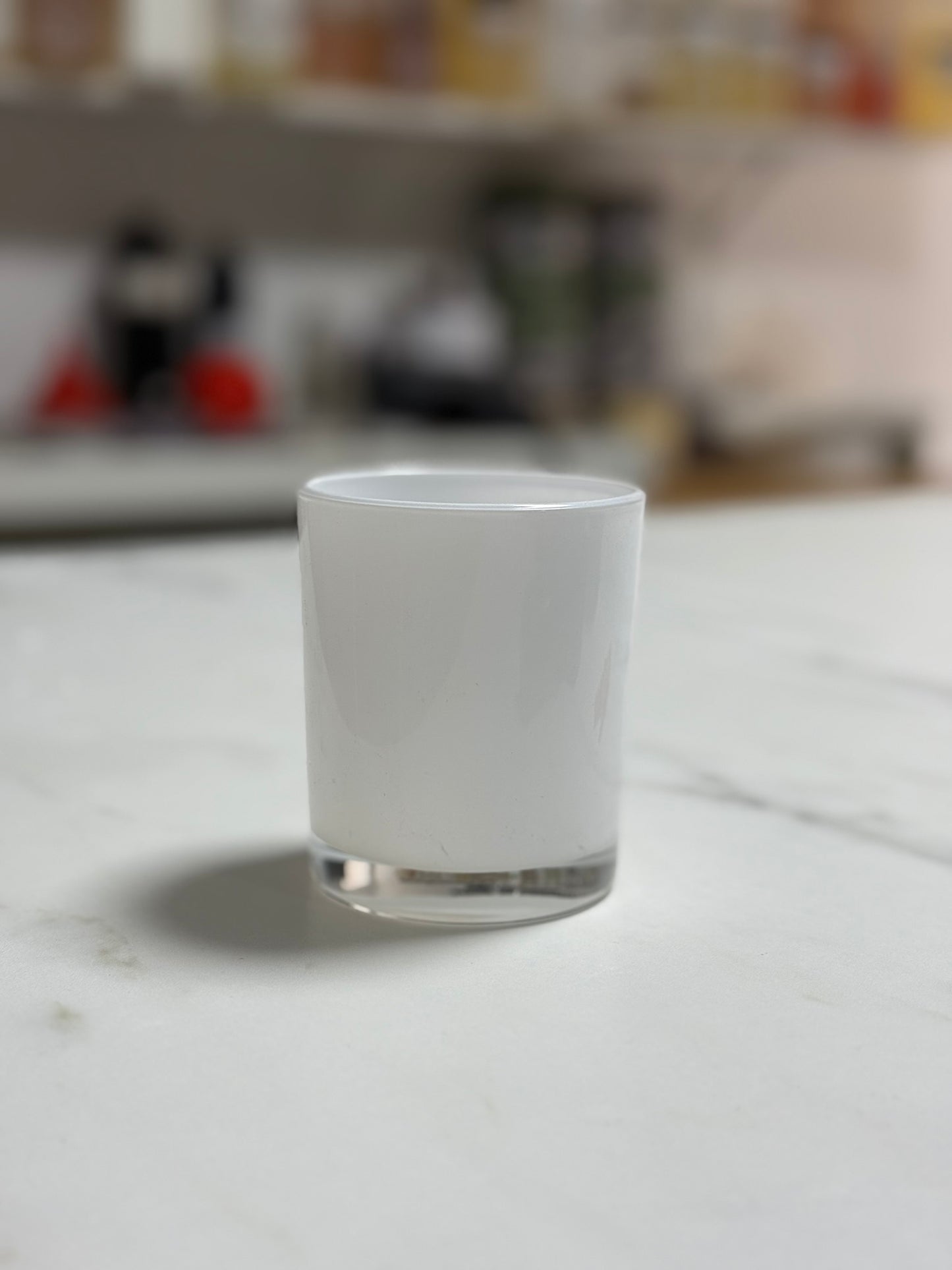 Medium opaque white candle