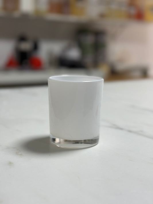 Medium opaque white candle